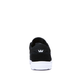 Supra Mens HAMMER RUN Black Emboss/white Low Top Shoes | CA-34837